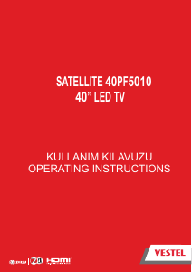 Kullanım kılavuzu Vestel 40PF5010 LED televizyon