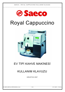 Kullanım kılavuzu Saeco Royal Cappucino Kahve makinesi