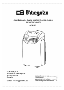 Mode d’emploi Orbegozo ADR 67 Climatiseur