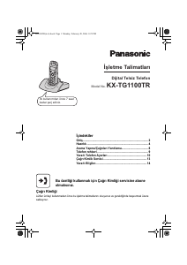 Kullanım kılavuzu Panasonic KX-TG1100TR Kablosuz telefon