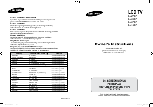 Brugsanvisning Samsung LE40S71B LCD TV