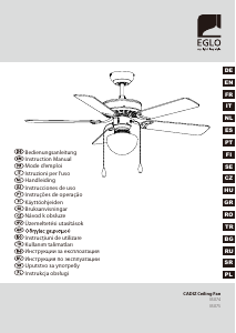 Mode d’emploi Eglo 35074 Cadiz Ventilateur de plafond