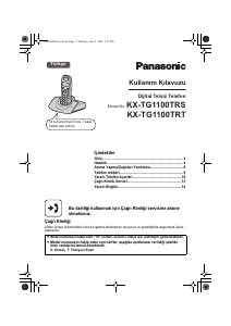 Kullanım kılavuzu Panasonic KX-TG1100TRT Kablosuz telefon