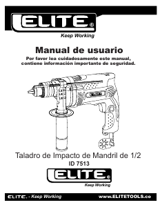 Manual de uso Elite ID 7513 Taladradora de percusión
