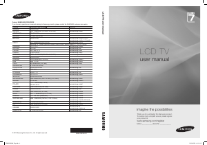 Manuale Samsung LE46C750R2W LCD televisore