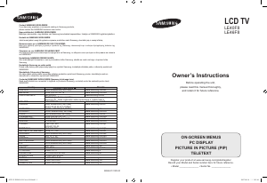 Instrukcja Samsung LE46F86BD Telewizor LCD