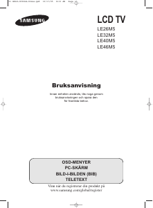 Bruksanvisning Samsung LE46M51B LCD TV