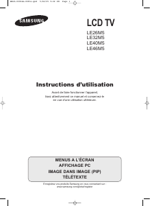 Mode d’emploi Samsung LE46M51B Téléviseur LCD