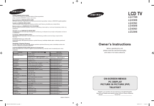 Instrukcja Samsung LE46M87BD Telewizor LCD