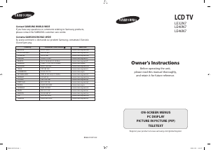 Manuale Samsung LE46N73BD LCD televisore