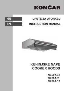Priručnik Končar NZ60AB2 Kuhinjska napa