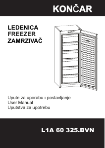 Manual Končar L1A 60 325.BVN Freezer