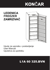 Priručnik Končar L1A 60 325.BVN Zamrzivač