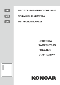 Priručnik Končar L1A54103B1VN Zamrzivač
