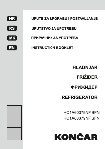 Manual Končar HC1A60379NF.BFN Fridge-Freezer