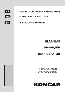 Manual Končar UHC1A54251DVN Fridge-Freezer