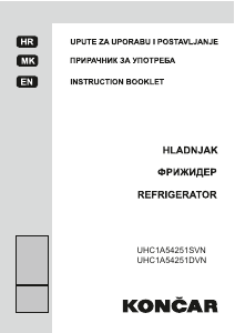 Priručnik Končar UHC1A54251SVN Frižider – zamrzivač