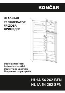 Manual Končar HL1A 54 262.BFN Fridge-Freezer