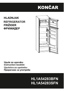 Handleiding Končar HL1A54283SFN Koel-vries combinatie