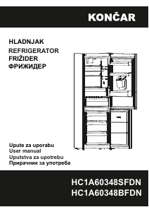 Priručnik Končar HC1A60348BFDN Frižider – zamrzivač