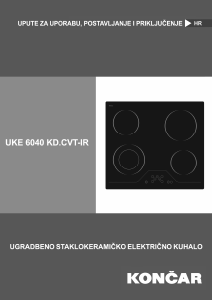Priručnik Končar UKE 6040 KD.CVT-IR Ploča za kuhanje