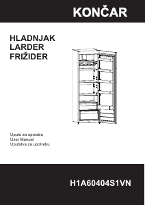 Manual Končar H1A60404S1VN Refrigerator