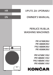 Priručnik Končar PR147MKINV Stroj za pranje rublja