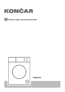 Priručnik Končar PR085AT0 Stroj za pranje rublja