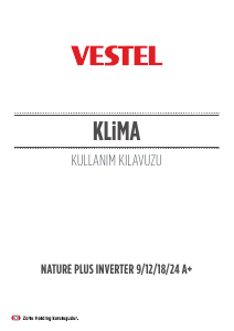 Kullanım kılavuzu Vestel Nature Plus Inverter 18 A+ Klima