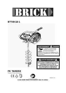 Mode d’emploi Brick BTT49-1D-1 Tarière foreuse