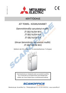 Käyttöohje Mitsubishi JT-SB126JSH-S-E Käsienkuivain