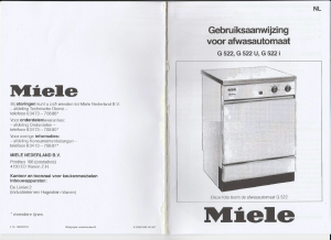 Handleiding Miele G 522 Vaatwasser