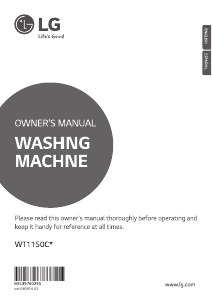 Manual LG WT1150CW Washing Machine