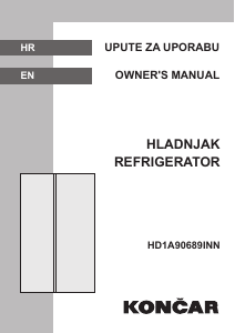 Manual Končar HD1A90689INN Fridge-Freezer