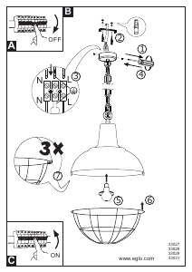 Bruksanvisning Eglo 33029 Lampa