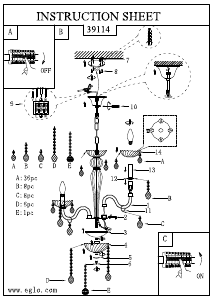 Bruksanvisning Eglo 39114 Lampa