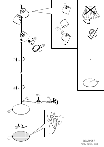 Bruksanvisning Eglo 39987 Lampa