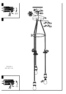 Bruksanvisning Eglo 43423 Lampa