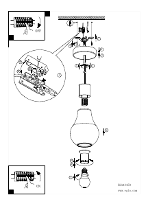 Bruksanvisning Eglo 43459 Lampa