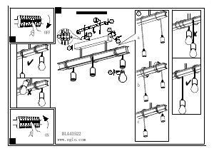 Bruksanvisning Eglo 43522 Lampa