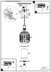 Bruksanvisning Eglo 43527 Lampa