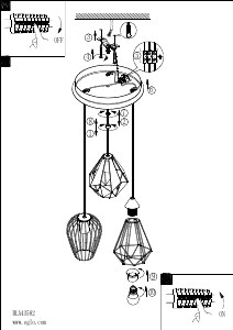 Bruksanvisning Eglo 43582 Lampa