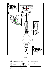 Bruksanvisning Eglo 43617 Lampa