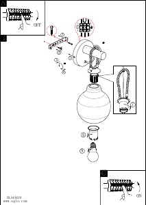Bruksanvisning Eglo 43619 Lampa