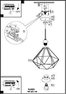 Bruksanvisning Eglo 43679 Lampa