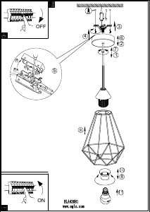 Bruksanvisning Eglo 43681 Lampa