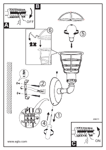 Bruksanvisning Eglo 49811 Lampa