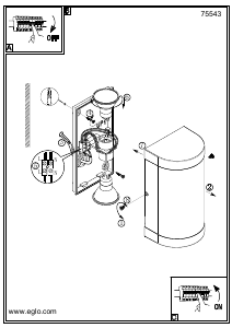 Bruksanvisning Eglo 75543 Lampa