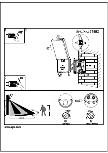 Bruksanvisning Eglo 75552 Lampa