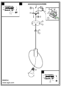 Bruksanvisning Eglo 98834 Lampa